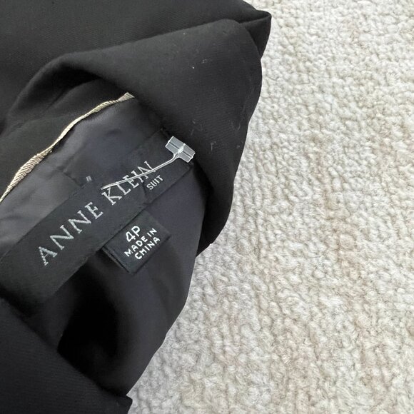 NWOT Anne Klein Suit Black Blazer Work Office Jacket 4P Petite - Picture 2 of 8